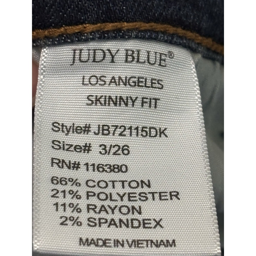 Judy Blue Jeans Skinny Fit Capri Size 3/26 Dark Wash JB72115-DK - Picture 5 of 7